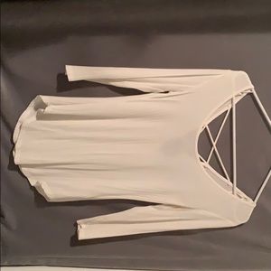 Women’s white crisscross back shirt SIZE S